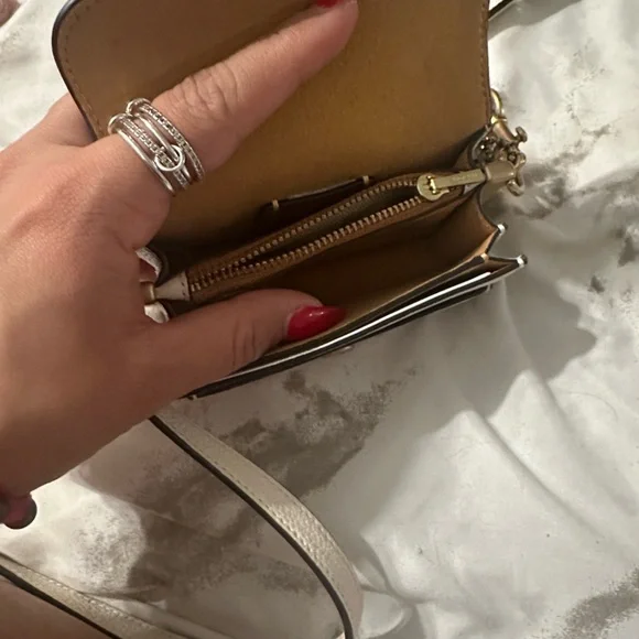 Coach Cream Leather Backpack and Crossbody Set